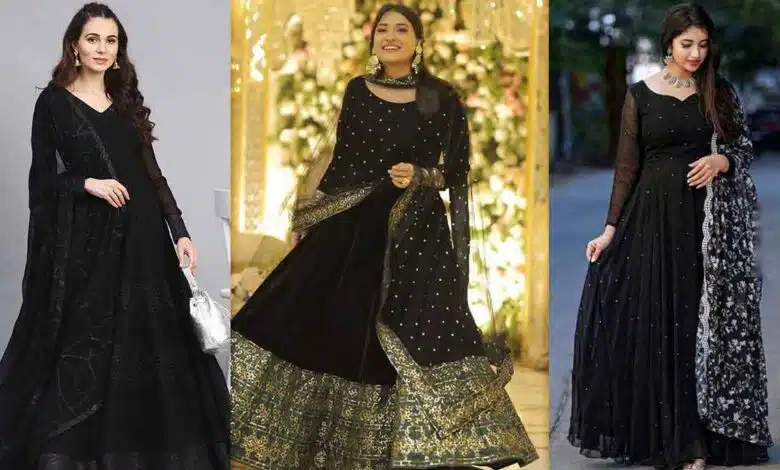 If you like black color then wear these latest design Anarkali Suits