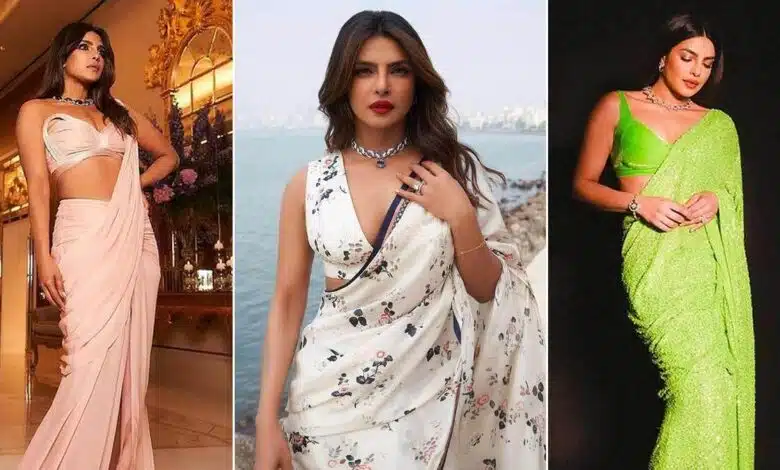 Priyanka Desi girl Priyanka Chopra's hot and bold blouse designs