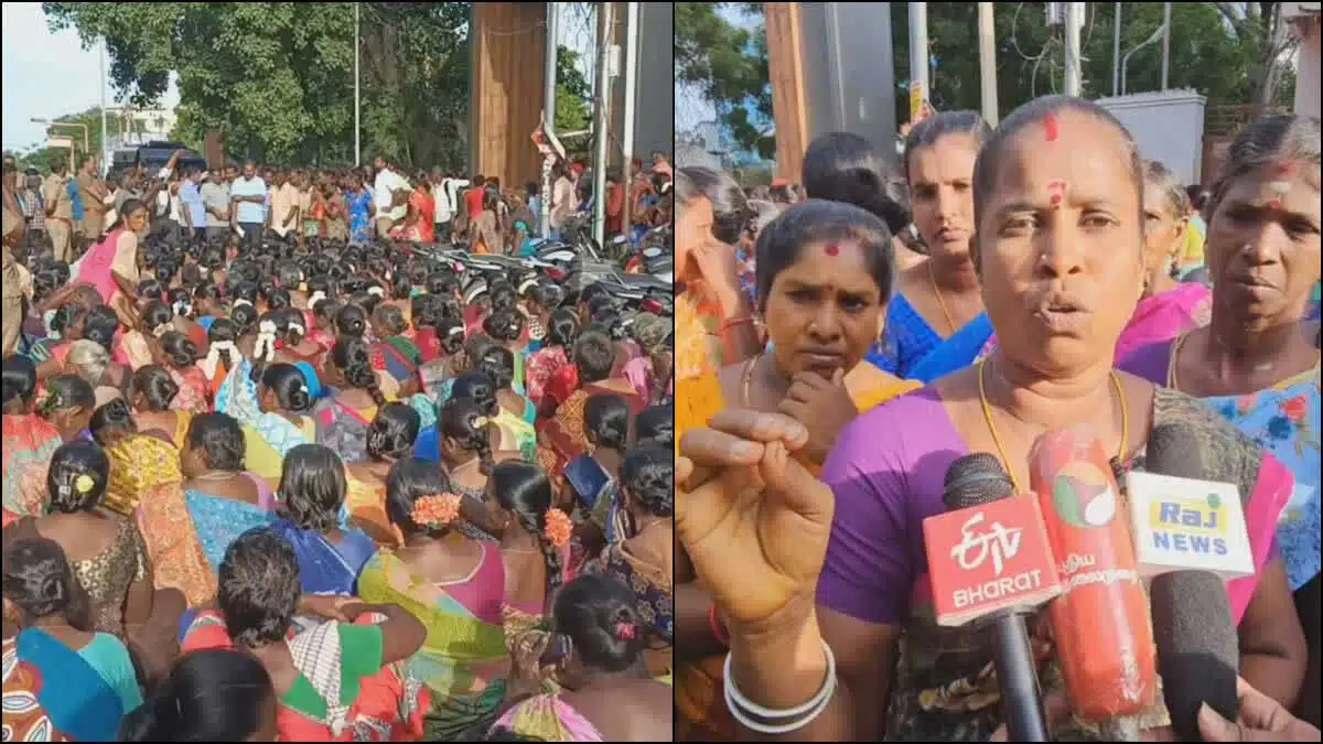 Sanitation workers protested in Thoothukudi Tamil Nadu