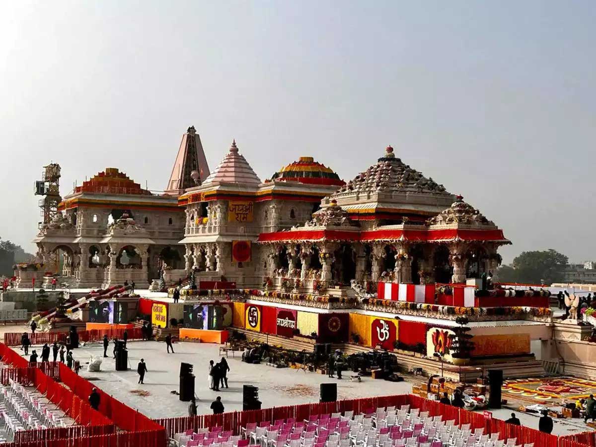 The water level of the Saryu river rose amid heavy rains in Ayodhya