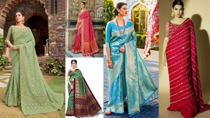 These green colored sarees will bloom in the month of Saavan