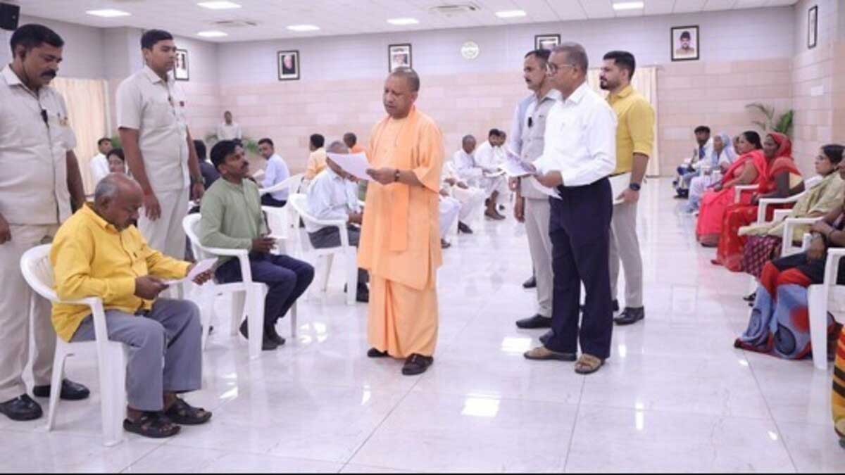 UP CM Yogi Adityanath did Janata Darshan at his official residence