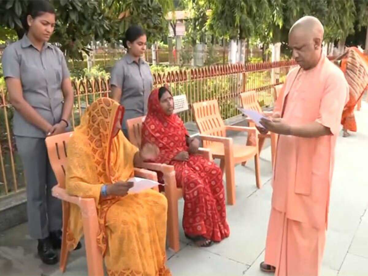 UP CM Yogi Adityanath did Janata Darshan at his official residence