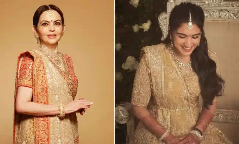 Wearing a gold blouse, Nita Ambani competed with Bahurani, became the main character in the puja held for Anant-Radhika