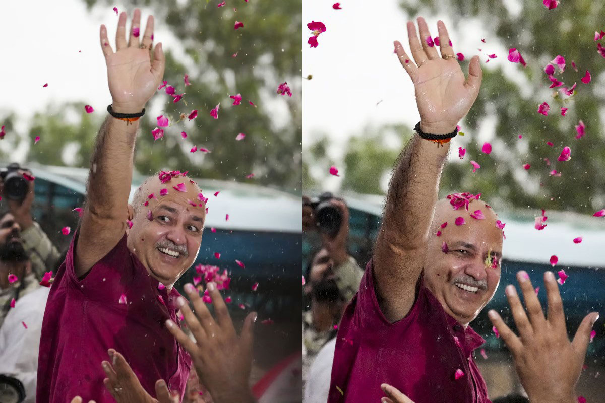 After Manish Sisodia got bail he enjoyed tea on the first morning of independence