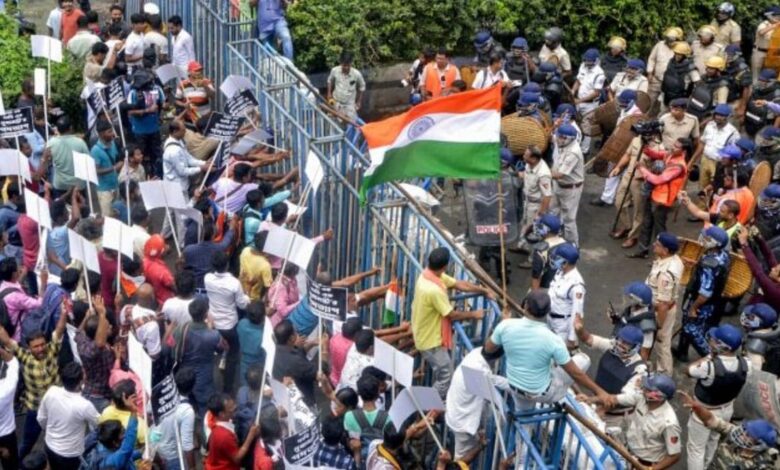 BJP called for a West Bengal bandh over the violence in Nabanna