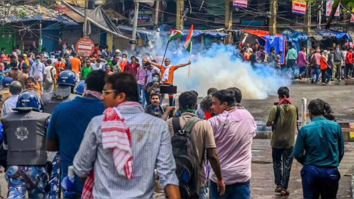 BJP called for a West Bengal bandh over the violence in Nabanna