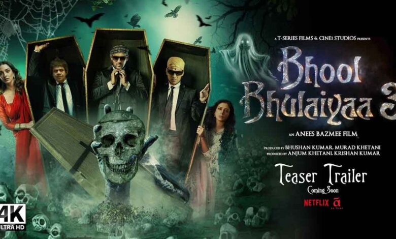 Bhool Bhulaiyaa 3 Teaser of 'Bhool Bhulaiyaa 3' will be released in cinemas globally
