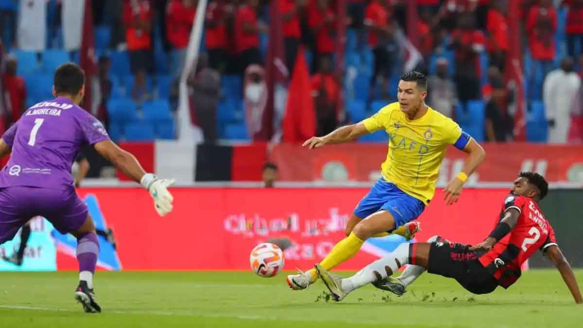 Cristiano Ronaldo Score Record 50th Goal As Al Nassr Settle For Draw With Al Raed