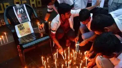 Doctors protest after Kolkata doctor rape and murder case