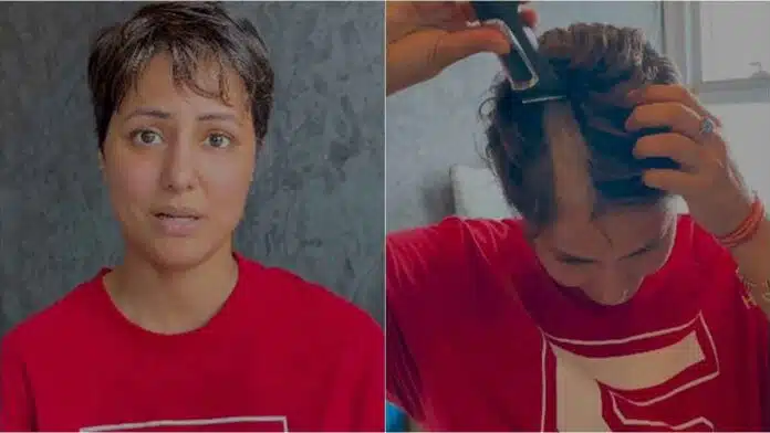 Hina Khan shaved her head after chemotherapy and surgery