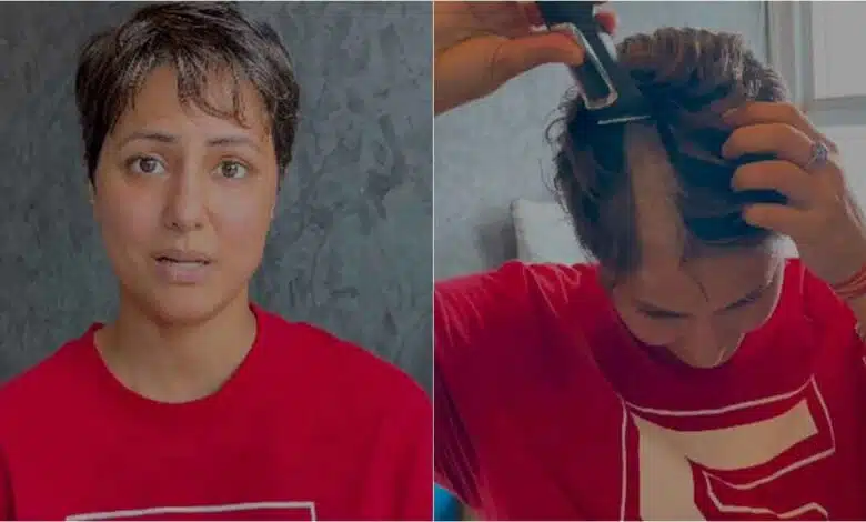 Hina Khan shaved her head after chemotherapy and surgery