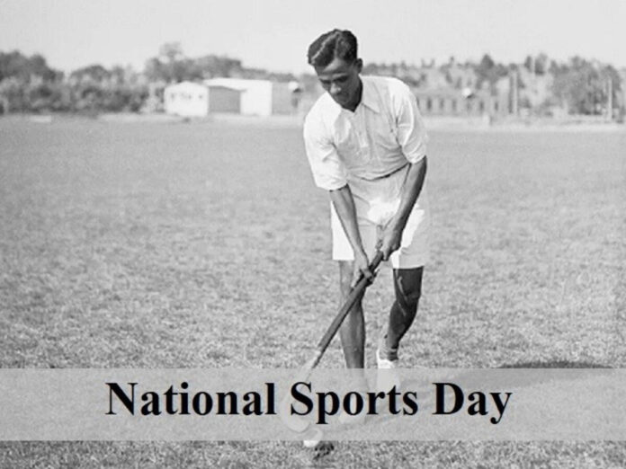 On National Sports Day Mansukh Mandaviya paid floral tribute to Hockey's Major Dhyan Chand