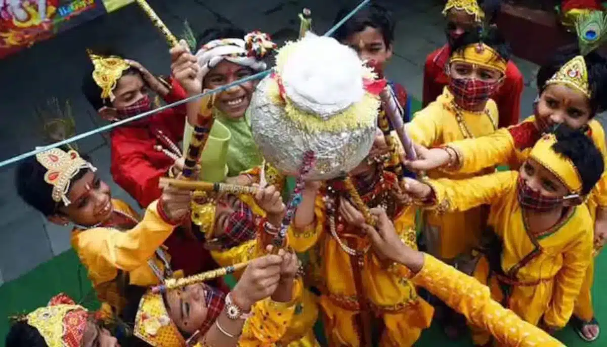 Preparations for Krishna Janmashtami celebrations in Mathura Uttar Pradesh