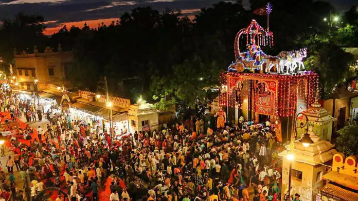 Preparations for Krishna Janmashtami celebrations in Mathura Uttar Pradesh