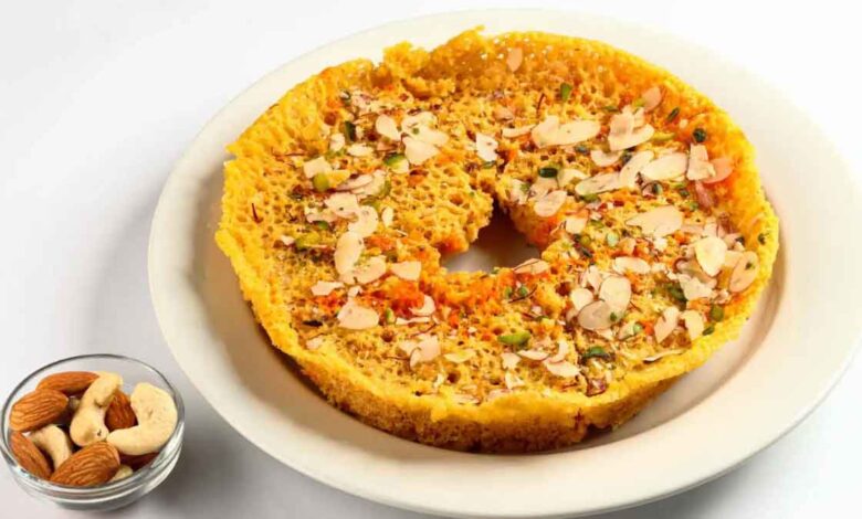 Prepare latticed Ghevar like this for Rakshabandhan