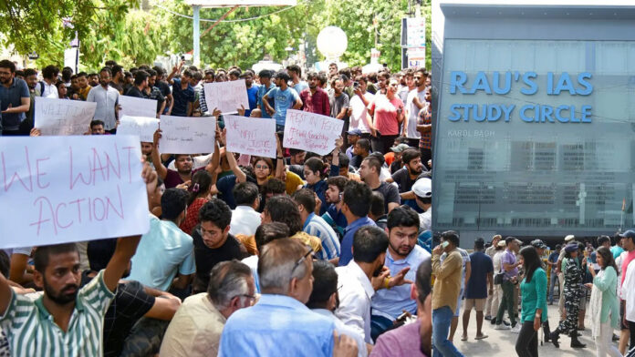 Rajendra Nagar incident students protest against coaching institutes continues