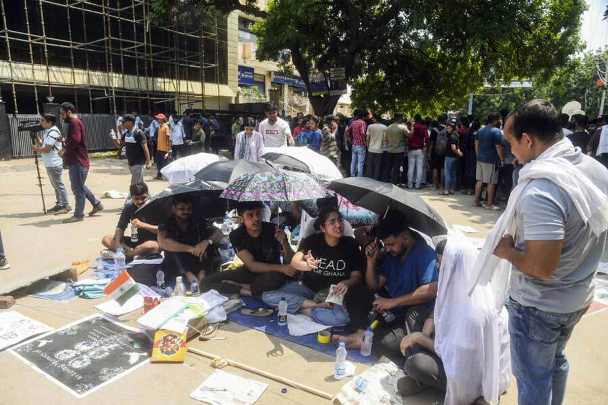 Rajendra Nagar incident students protest against coaching institutes continues