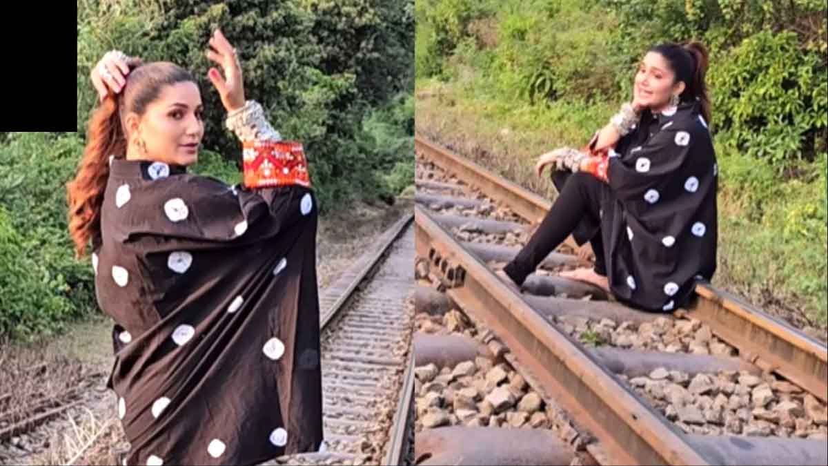 Sapna Chaudhary dances on the railway track, users said- move away, the train will come