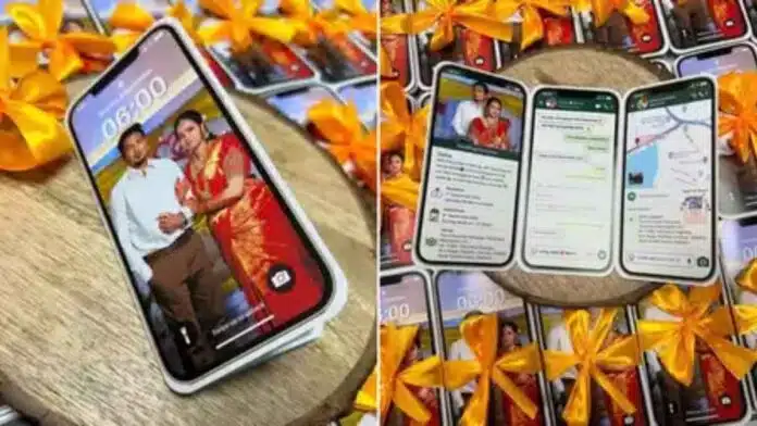 This is not an iPhone but a wedding Invitation Card, went viral on social media