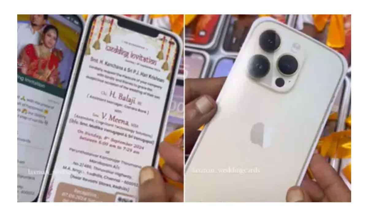 This is not an iPhone but a wedding Invitation Card, went viral on social media