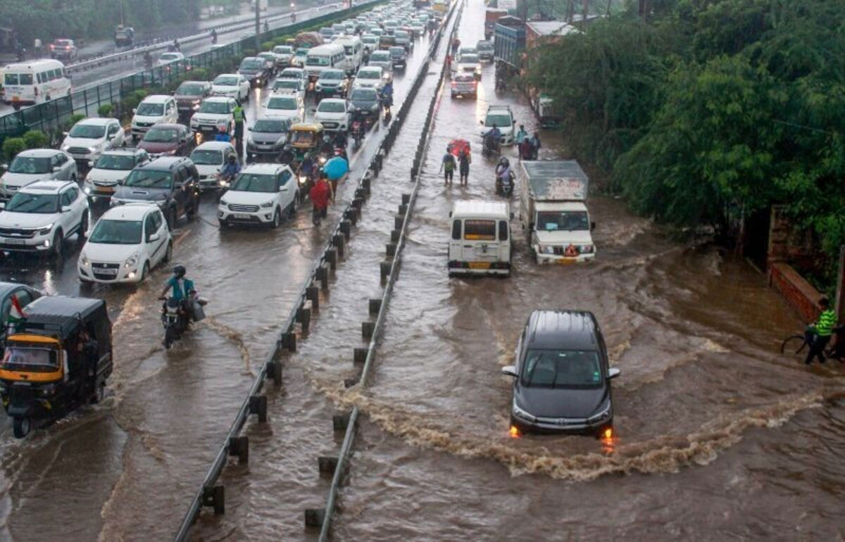 Waterlogging in Vapi after heavy rains in Gujarat