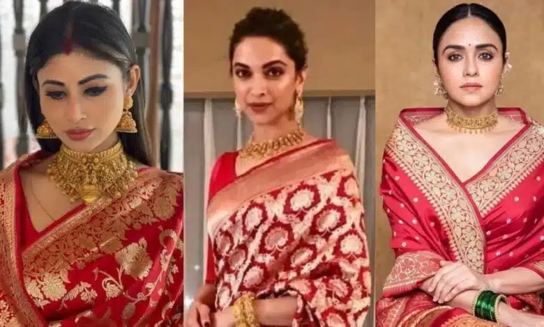 Wear silk saree on the first festival after marriage, design