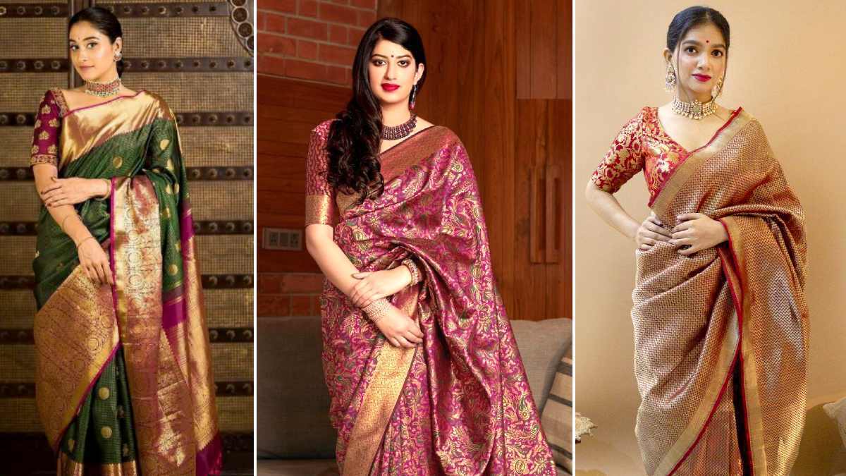 Wear silk saree on the first festival after marriage, design