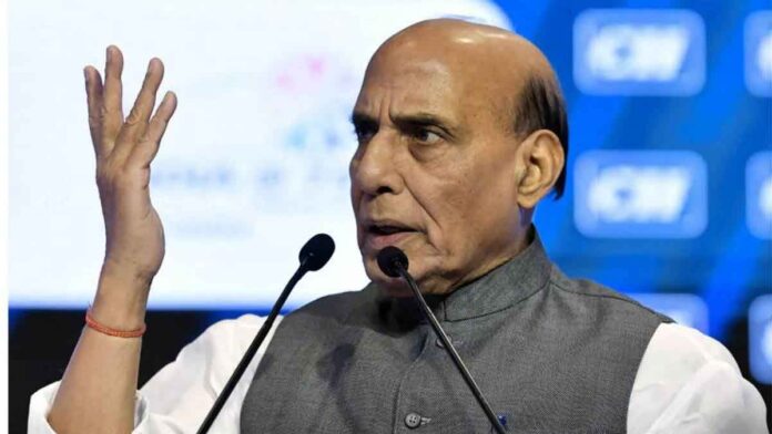 What advice did Rajnath Singh give to the NRIs working in America?