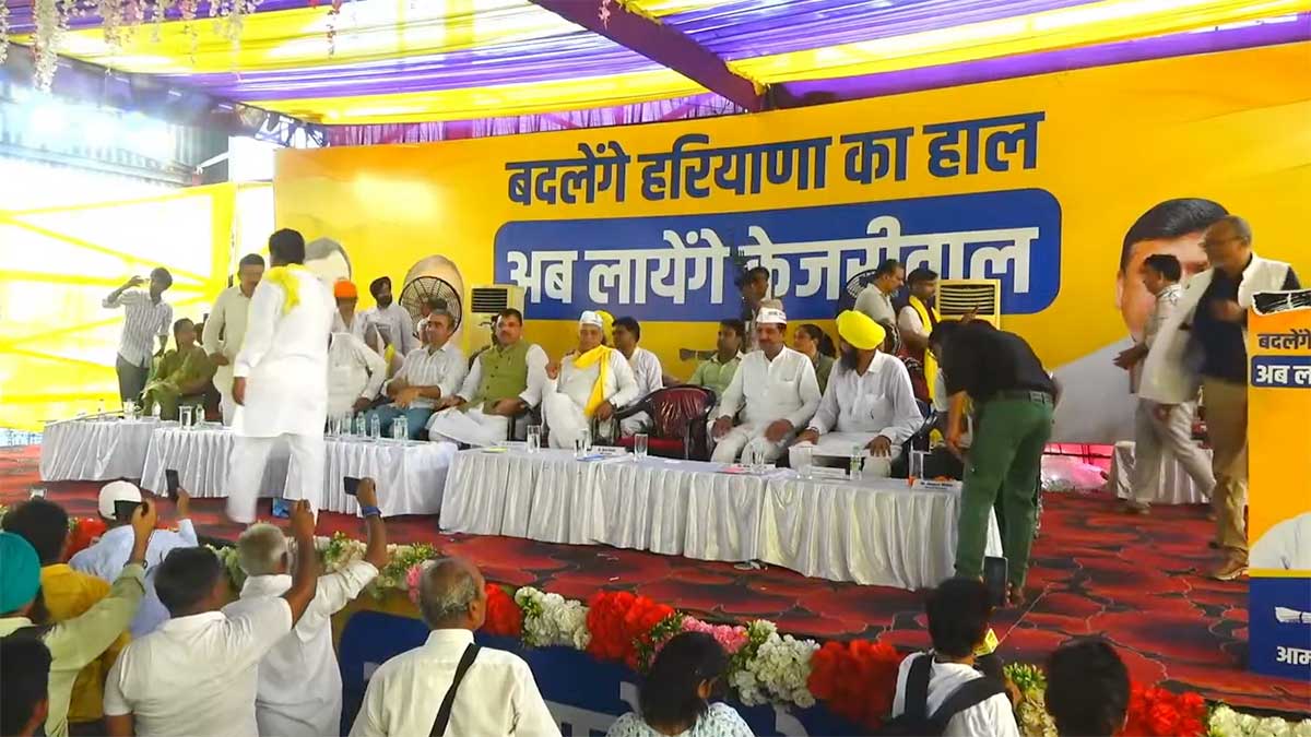 AAP MP Sanjay promises to implement Delhi CMs 5 guarantees in Haryana