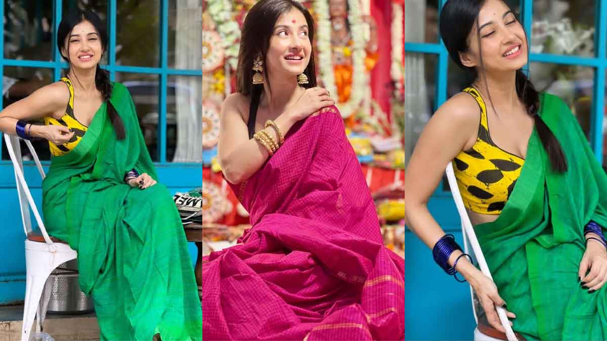 5 Beautiful Contrast Saree Blouses By Monami Ghosh To Slay