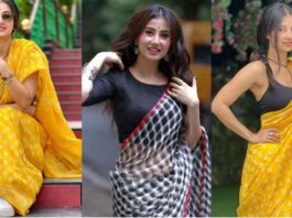 5 Beautiful Contrast Saree Blouses By Monami Ghosh To Slay