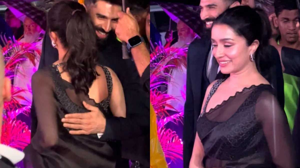 Aditya Roy Kapur in traditional attire, Shraddha Kapoor in stunning outfit