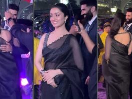 Aditya Roy Kapur in traditional attire, Shraddha Kapoor in stunning outfit