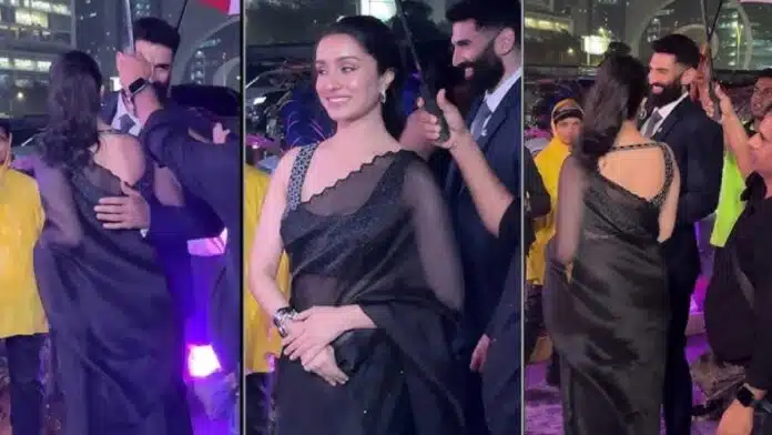 Aditya Roy Kapur in traditional attire, Shraddha Kapoor in stunning outfit