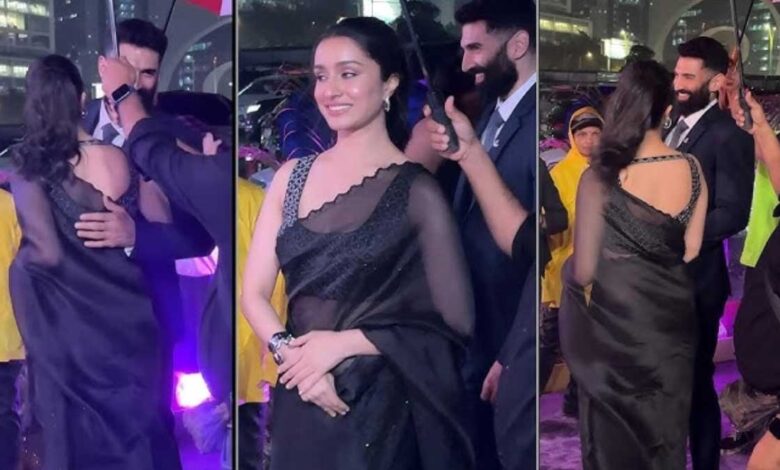 Aditya Roy Kapur in traditional attire, Shraddha Kapoor in stunning outfit