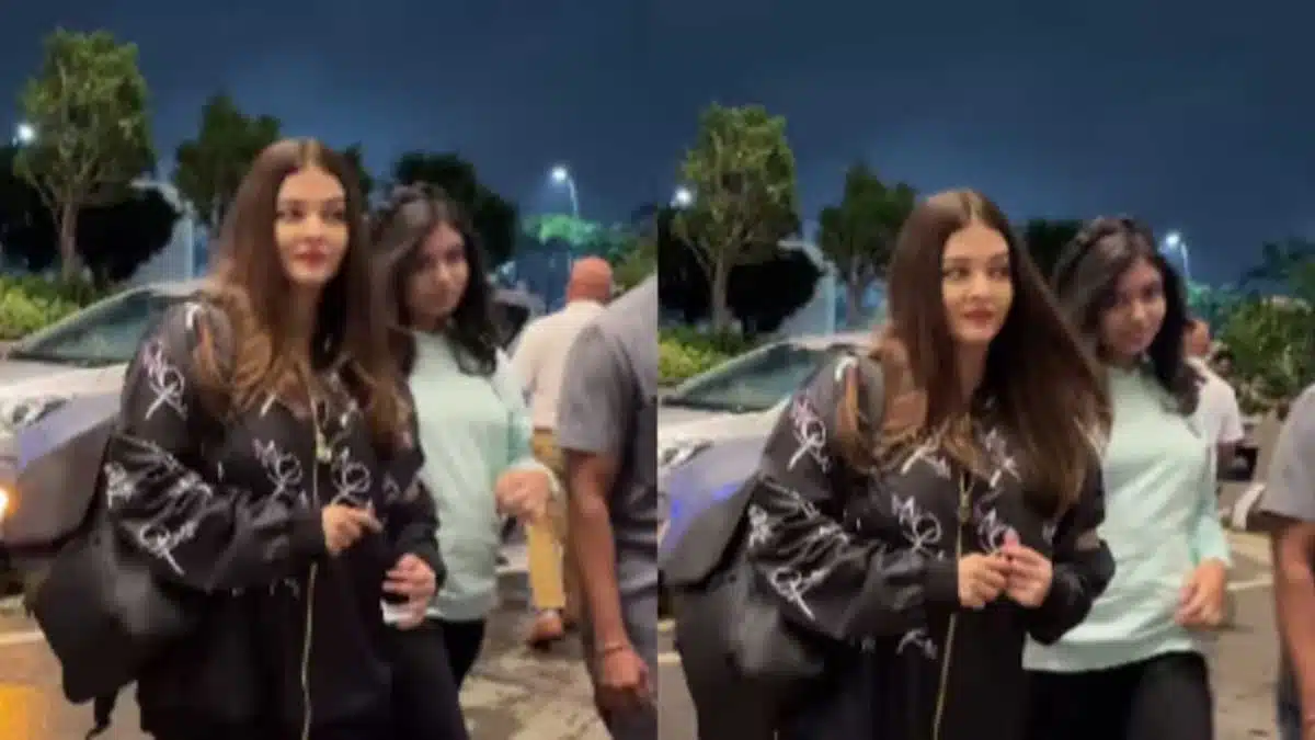 Aishwarya Rai Bachchan did the same fashion blast in Abu Dhabi, Aaradhya clone!