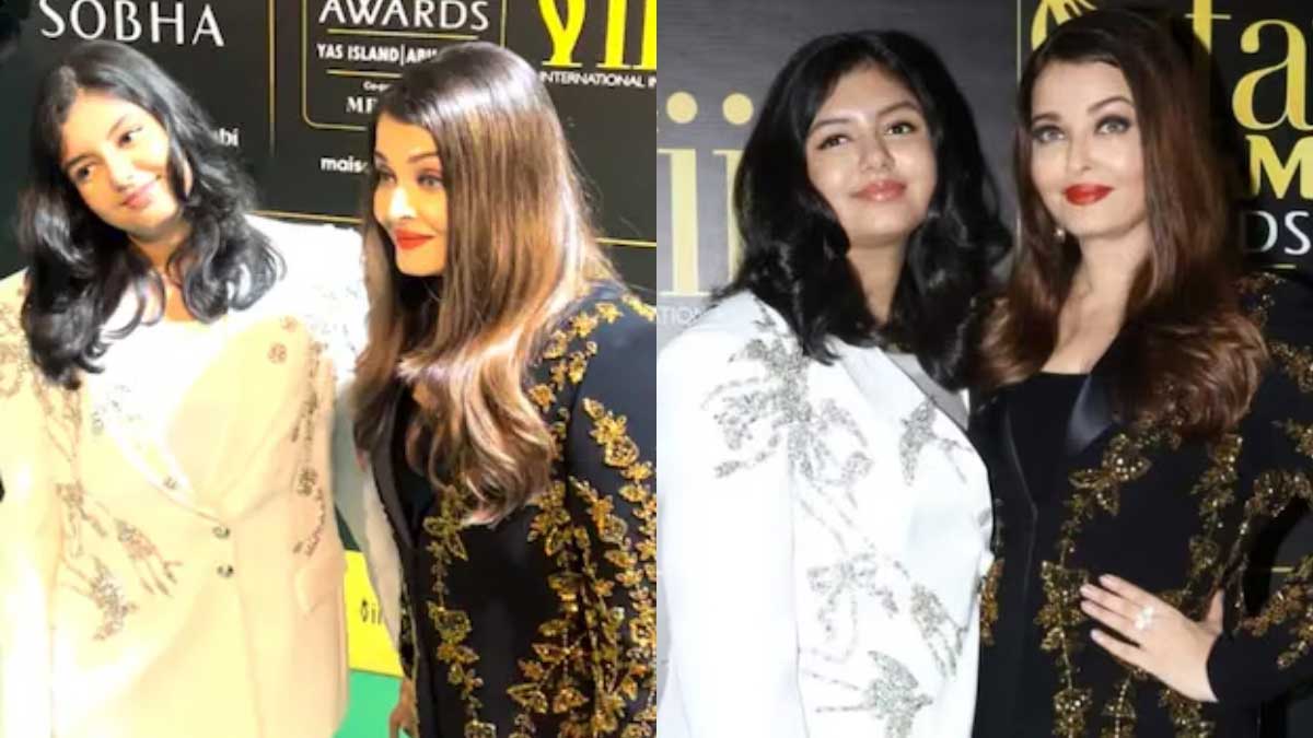 Aishwarya Rai Bachchan did the same fashion blast in Abu Dhabi, Aaradhya clone!