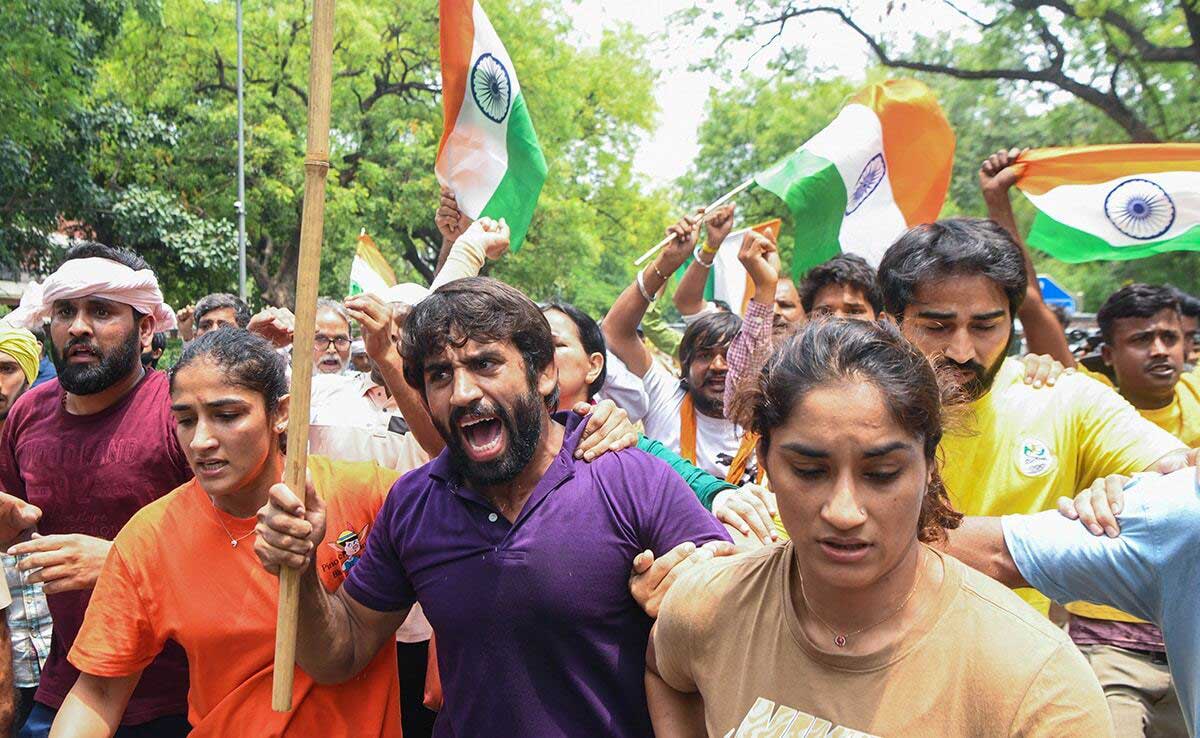 Before Haryana assembly elections Vinesh Phogat and Bajrang Punia joined Congress