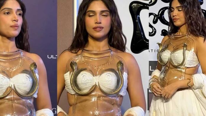 Bhumi Pednekar's Naagin look Glass blouse and snake!