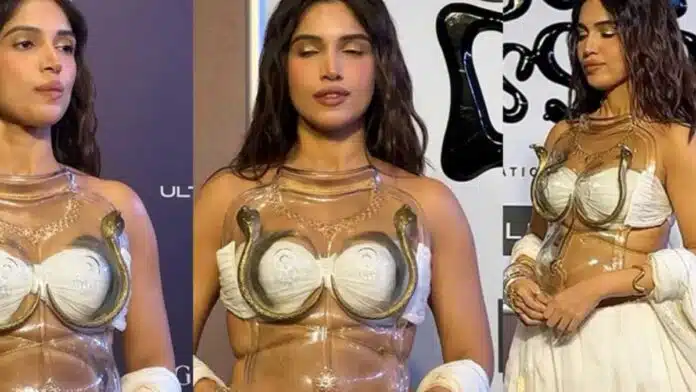 Bhumi Pednekar's Naagin look Glass blouse and snake!