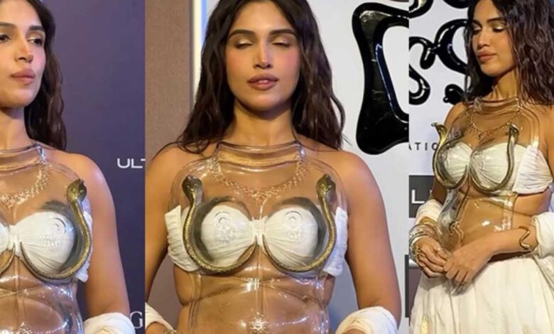 Bhumi Pednekar's Naagin look Glass blouse and snake!