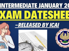 CA exam January 2025 datesheet released, see full schedule