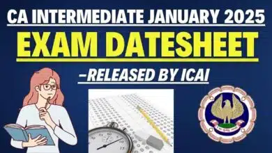 CA exam January 2025 datesheet released, see full schedule