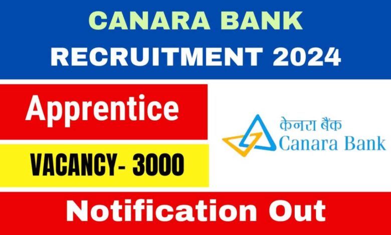 Canara Bank Vacancy 2024 3000 Jobs Await! Apply Now!