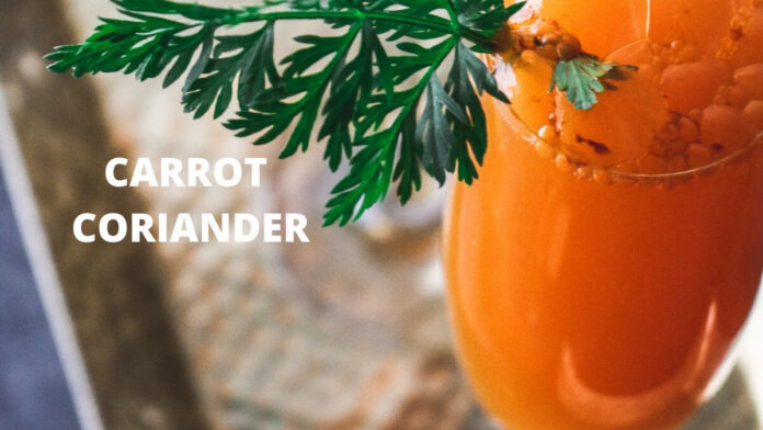 Carrot-coriander juice Drink this nutrient-rich drink and get glowing skin