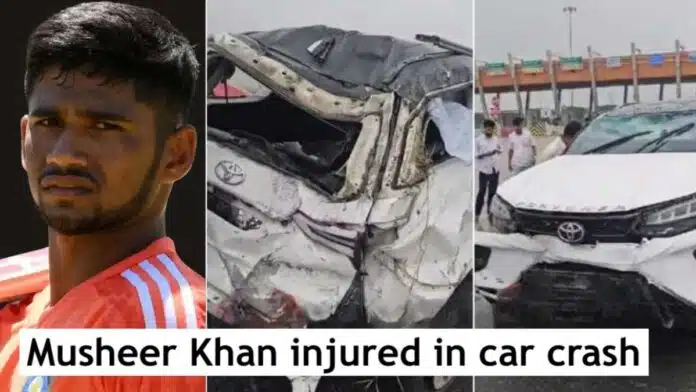 Cricketer Sarfaraz Khan's brother Mushir Khan met with a car accident, in critical condition.