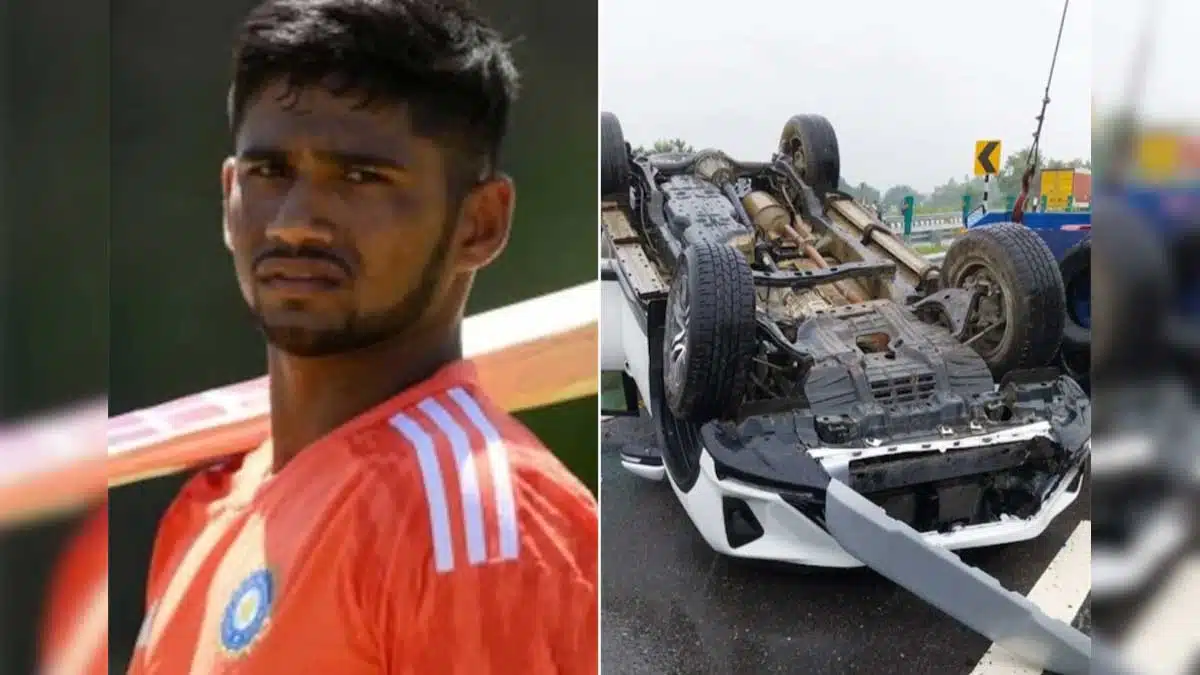 Cricketer Sarfaraz Khan's brother Mushir met with a car accident, in critical condition.