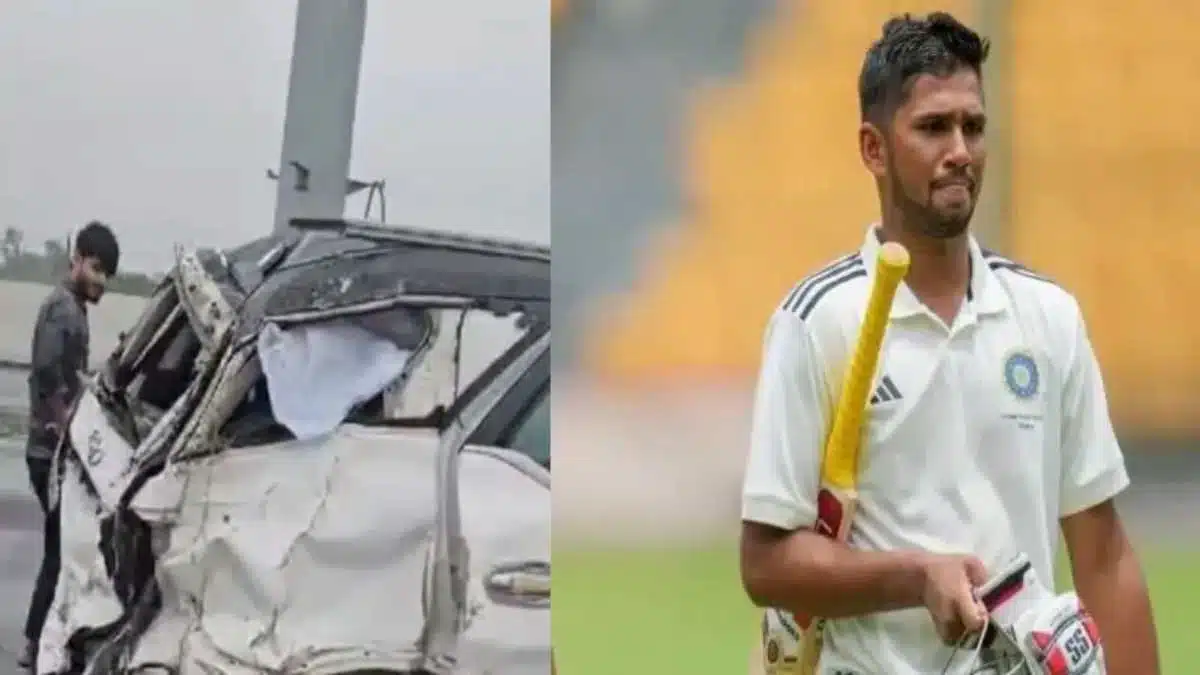 Cricketer Sarfaraz Khan's brother Mushir met with a car accident, in critical condition.