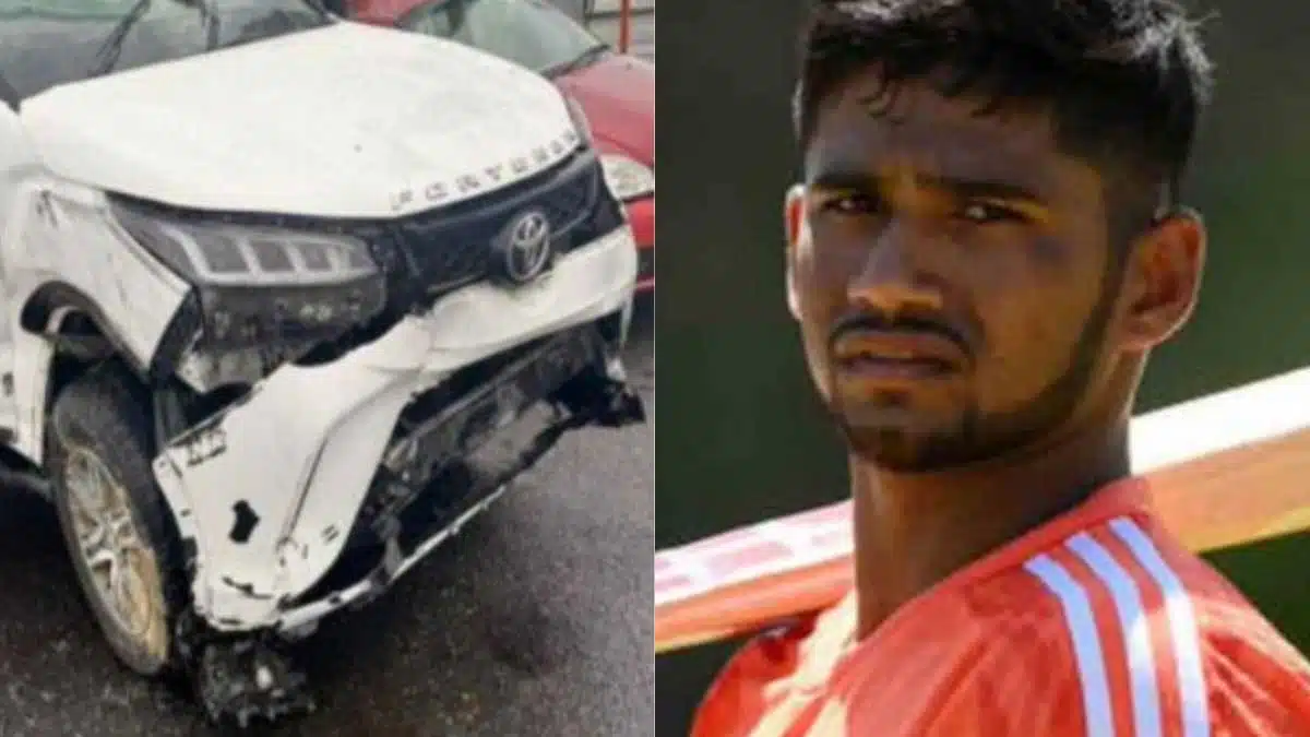 Cricketer Sarfaraz Khan's brother Mushir met with a car accident, in critical condition.